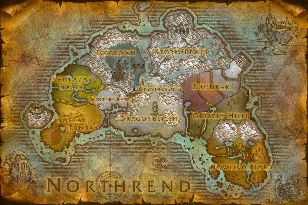 Map of Northrend